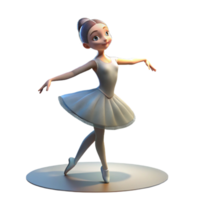 vibrant artistic Portrait of a graceful ballerina with a flowing tutu, pointed toes, and a serene expression, lit by a single spotlight genuine png