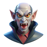 serene artistic Portrait of a brooding vampire with pale skin, sharp fangs, and a piercing gaze, lit by the moon high resolution png