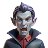 beautiful minimalist Portrait of a brooding vampire with pale skin, sharp fangs, and a piercing gaze, lit by the moon premium png