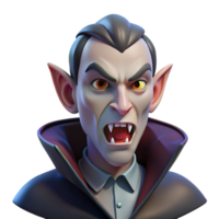 beautiful vintage Portrait of a brooding vampire with pale skin, sharp fangs, and a piercing gaze, lit by the moon original png