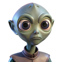 elegant abstract Portrait of a curious alien with large eyes, unusual skin textures, and an inquisitive expression, lit by the glow of a spaceship original png