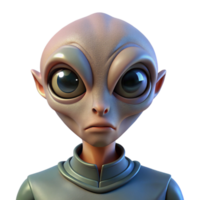 magnificent vintage Portrait of a curious alien with large eyes, unusual skin textures, and an inquisitive expression, lit by the glow of a spaceship high quality png