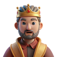 impressive rustic Portrait of a regal king with a crown, a velvet robe, and a stern expression, lit by candlelight in a castle high quality png