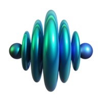 wonderful traditional An abstract representation of a sound wave, visualized as a pulsating orb of light, in shades of blue and green, under a dark, moody lighting exclusive png