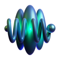 extraordinary rustic An abstract representation of a sound wave, visualized as a pulsating orb of light, in shades of blue and green, under a dark, moody lighting exclusive png