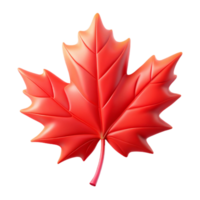 impressive modern A single, vibrant red maple leaf falling against a backdrop of a twilight sky, volumetric lighting, photorealistic style high resolution png