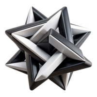 extraordinary vintage A dynamic composition of intersecting planes and lines, in shades of black and white, creating a sense of depth and movement authentic png