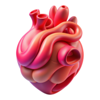 vibrant rustic An abstract representation of a human heart, composed of swirling lines and organic shapes, in shades of red and pink, under a warm, ambient lighting 4K png