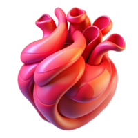 stunning rustic An abstract representation of a human heart, composed of swirling lines and organic shapes, in shades of red and pink, under a warm, ambient lighting high resolution png