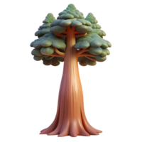 magnificent rustic A giant sequoia tree in a foggy forest, soft diffused light, ethereal style high resolution png