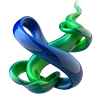 extraordinary rustic Intertwined ribbons of emerald green and sapphire blue smoke, illuminated by a hidden light source, smooth and flowing premium png