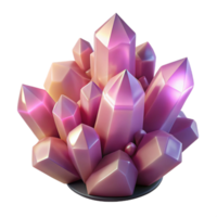 extraordinary traditional A cluster of crystalline formations in shades of amethyst and rose quartz, illuminated by a warm, ambient light, ethereal and delicate premium png