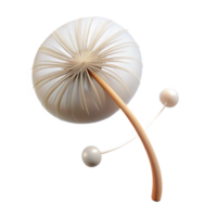 magnificent vintage A single dandelion seed floating in the wind, soft backlighting, ethereal style authentic png