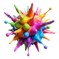 magnificent abstract A chaotic explosion of colorful paint splatters, resembling a supernova, high contrast and dynamic authentic png