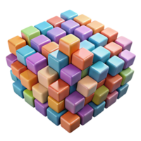 elegant modern A field of randomly generated, pixelated squares, forming a colorful mosaic, digital art high quality png