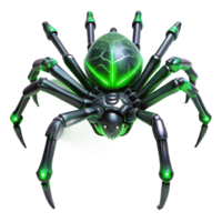 magnificent traditional A giant, biomechanical spider weaving a web of glowing energy, intricate patterns forming in the air, illuminated by an otherworldly green light genuine png