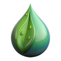 dramatic artistic A close-up of a raindrop on a leaf, reflecting the surrounding forest, macro photography premium png