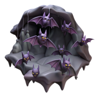 impressive traditional A colony of bats hanging in a cave, dark and mysterious atmosphere, gothic style high resolution png