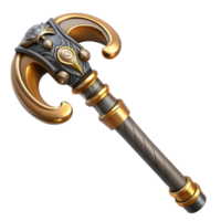 wonderful minimalist A stylish steampunk cane with a hidden blade and intricate carvings, sharp, contrasting lighting 4K png