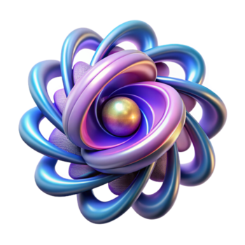 serene creative A quantum computer core pulsating with energy, swirling colors and light patterns, abstract and dynamic style exclusive png