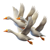 extraordinary creative A flock of migrating geese flying in a V-formation against a vibrant sunset sky, depicted in a minimalist, graphic style detailed png