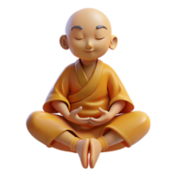 extraordinary abstract A serene meditating monk levitating above the ground, peaceful and calming lighting, digital painting style professional png