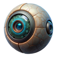 stunning rustic A close-up of a bionic eye, intricate and detailed, dramatic lighting, cyberpunk style original png