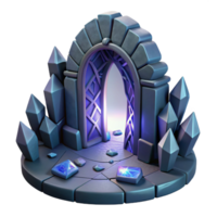 extraordinary rustic A hidden portal shimmering with otherworldly light, surrounded by ancient runes, in a mysterious, abstract style high resolution png