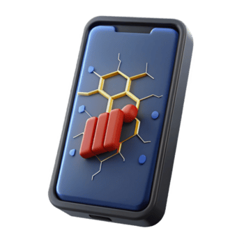 levendig artistiek een gebarsten smartphone scherm weergeven een binair code, donker achtergrond, dramatisch verlichting van de kant hoog kwaliteit png