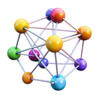 impressive creative A network of interconnected nodes and lines, pulsating with energy, bright, multicolored lighting, abstract style high quality png