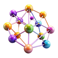 vibrant artistic A network of interconnected nodes and lines, pulsating with energy, bright, multicolored lighting, abstract style professional png