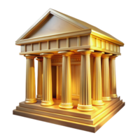 beautiful minimalist An ancient Greek temple bathed in golden sunlight, intricate marble carvings, classical style, wide angle shot high quality png