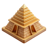 vibrant abstract An ancient Egyptian pyramid with hieroglyphics carved into its surface, desert landscape, historical illustration style exclusive png