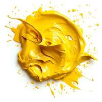 A touch of gold on pure white, like a hint of amber in a dish of cuisine photo