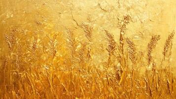 Abstract field art with golden texture features a field, evoking the tranquility and warmth of nature in a single, shining artwork. photo
