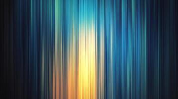 A digitally generated abstract background of vertical lines blends deep blues with soft, light yellows in a mesmerizing motion blur effect. photo