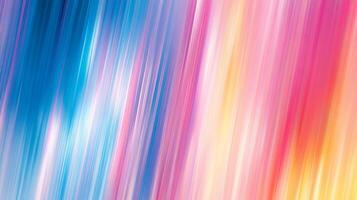 A dynamic abstract art piece featuring blurred lines and a gradient of vibrant colors, creating a sense of motion and energy in a modern style. photo
