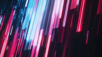 Abstract artwork with streaks of vibrant blue and red light create a dynamic, modern aesthetic against a dark background. photo