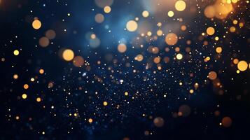 Abstract bokeh lights creating a festive and magical atmosphere, perfect for adding a touch of elegance and sparkle to any project. photo