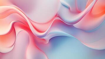 Abstract waves of colors create a gentle and smooth flow. The delicate pastel hues provide a soft and soothing visual experience. photo