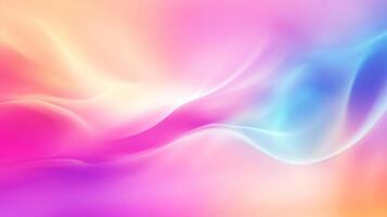 Abstract flow of vivid color gradients interweaving and blending, creating soft textures with a dynamic yet dreamy pastel atmosphere. photo