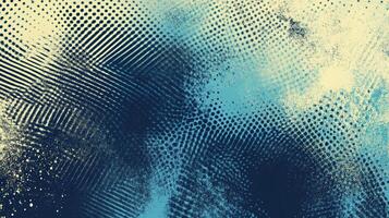 Abstract background with halftone patterns and textures in blue, cyan, and beige. Great for artistic designs. photo