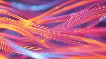 Abstract lines flow in vibrant colors. Light and color interact to create a dynamic sense of movement and visual intrigue. photo