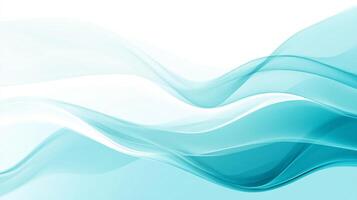 Abstract flowing waves with a gradient of light blue and white. Clean and modern design, suitable for backgrounds or graphic elements. photo