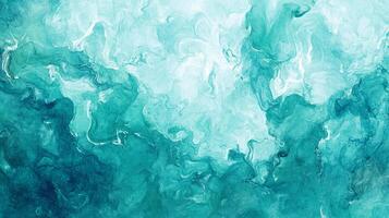 Abstract ocean-inspired artwork featuring flowing turquoise and white hues creating a swirling, textured design. Beautiful abstract paint swirls photo