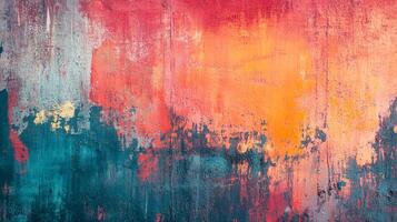 Expressive textures and colors create an abstract landscape of warmth and depth, inviting interpretation and a sense of artistic exploration. photo