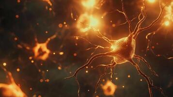 Intricate neuron network, showcasing cellular connections and neural pathways, symbolizing the complexity of the nervous system. photo