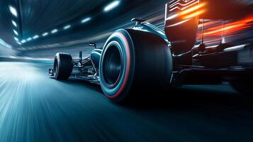 Experience the adrenaline rush of high-speed racing with this dynamic image, capturing the essence of speed and competition. photo