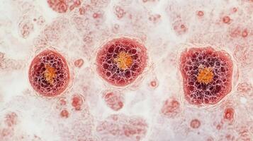Microscopic view revealing cellular structures with intricate networks, showcasing biological complexity and potential for scientific study. photo