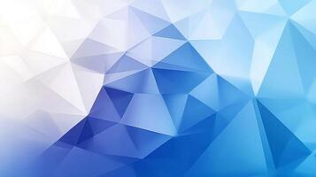 Abstract blue and white geometric background showcasing a modern triangular design. The image offers a fresh and clean aesthetic. photo